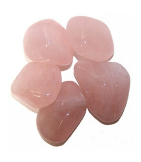 Lot de 24 pierres tumultueuses - Quartz rose M (K)