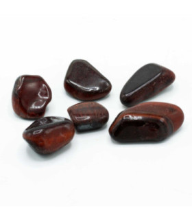 Bag of 6 African Gemstone Tigers Eye - Red - Size 8 - 30mm (KG)