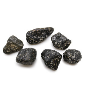 Bag of 6 Large African Tumble Stones - Guinea Fowl Bag of 6 Large