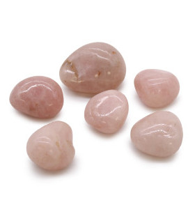 Bag of 6 Large African Tumble Stones - Rose Quartz