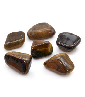 Sachet de 6 grandes pierres africaines - Oeil de tigre - Varigué