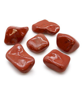 Bag of 6 Large African Tumble Stones - Jasper - Red