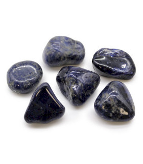 Bag of 6 Large African Tumble Stones - Sodalite - Pure Blue
