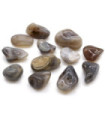 Bag of 12 Medium African Tumble Stones - Grey Agate - Botswana