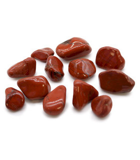 Bag of 12 Medium African Tumble Stones - Jasper - Red