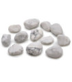 Bag of 12 Medium African Tumble Stones - White Howlite - Magnesite