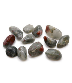 Sachet de 12 pierres africaines moyennes - Bloodstone - Sephtonite