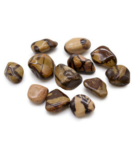 Sac de 12 pierres moyennes africaines - Jasper Nguni