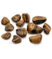 Bag of 12 Medium African Tumble Stones - Tigers Eye - Golden
