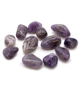 Bag of 12 Medium African Tumble Stones - Amethyst