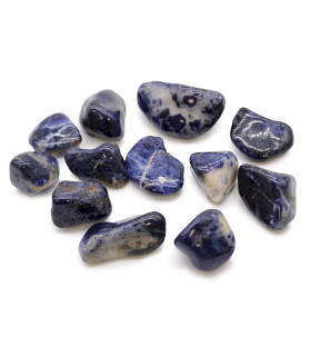 Sachet de 12 pierres moyennes africaines - Sodalite - Bleu pur