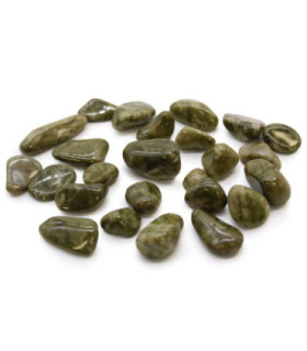 Bag of 24 Small African Tumble Stones - Epidote Snowflake