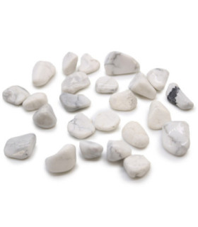 Sachet de 24 petites pierres africaines - Howlite blanche - Magnésite