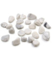 Sachet de 24 petites pierres africaines - Howlite blanche - Magnésite