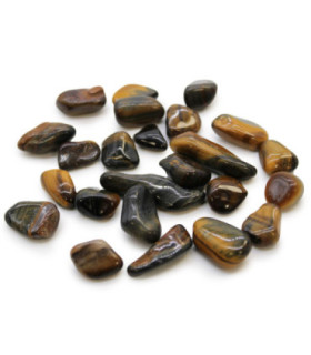 Bag of 24 Small African Tumble Stones - Tigers Eye - Varigated