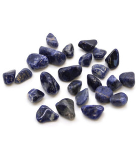 Bag of 24 Small African Tumble Stones - Sodalite - Pure Blue