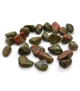 Bag of 24 Small African Tumble Stones - Unakite