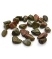 Bag of 24 Small African Tumble Stones - Unakite