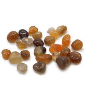 Sac de 24 petites pierres africaines - Cornaline Agate - Mozambique