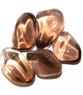 Pack of 24 Tumble Stones - Smoky Quartz Irradiated L