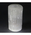Bougeoir cylindrique en sélénite - 15 cm