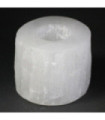 Bougeoir cylindrique en sélénite - 8 cm