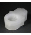 Selenite Hamsa Candle Holder 