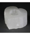Selenite Heart Candle Holder