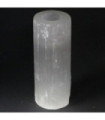 Bougeoir cylindrique en sélénite - 20 cm