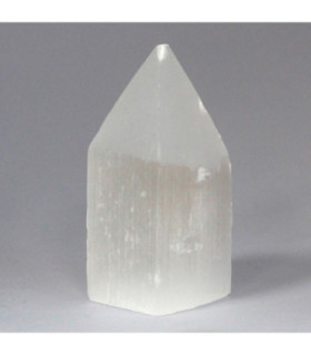 Selenite Pencil Point Tower - 10 cm