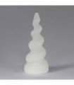 Selenite Spiral Unicorn Horn Tower - 10 cm