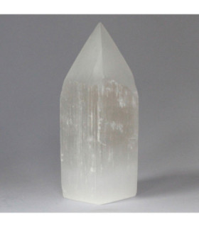 Selenite Pencil Point Tower - 15 cm