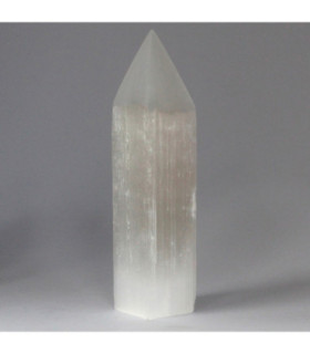 Selenite Pencil Point Tower - 20 cm