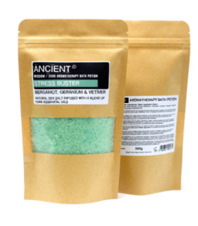 Concoctions pour le bain d'aromathérapie anti-stress - Huiles essentielles pures et sel de mer