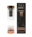 Bouteille infuseur de thé en verre cristal - Rose Gold - Rose Quartz