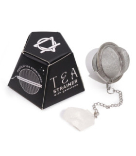 Raw Crystal Gemstone Tea Strainer - Rock Quartz: Elegance and Functionality