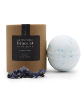 Bombe de bain en forme de bracelet en pierres précieuses Sodalite - Une expérience de spa tranquille