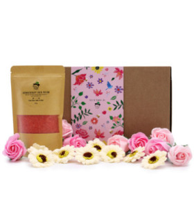 Coffret Spa prêt à l'emploi - Coffret Passion florale avec sels de bain