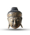 Tête de Bouddha - 25cm - Finition or brillant