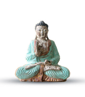 Statue de Bouddha vintage fabriquée à la main - Décor serein et élégant