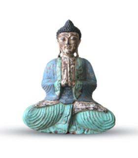 Statue de Bouddha vintage fabriquée à la main - Décor serein et élégant