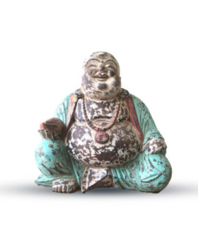 Statue de Bouddha vintage fabriquée à la main - Décor serein et élégant