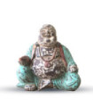 Statue de Bouddha Vintage Menthe sculptée à la main - 40cm - Happy Buddha