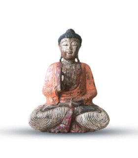 Statue de Bouddha vintage fabriquée à la main - Décor serein et élégant