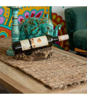 Water Hyacinth Table Runner - Robusta And Fringe - 150cm