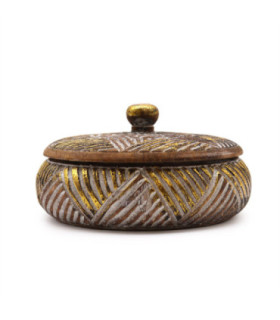 Trinket Wooden Jars & Gold Natural Sweet Jar - Elegance & Function