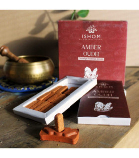Huiles d'ambre 100% naturelles et briques de bois d'agar avec support en terre cuite
