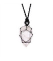Pendentif en forme de goutte - Quartz rocheux