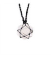 Pendentif Hexagone de pierres précieuses - Howlite blanche