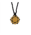 Pendentif Hexagone - Quartz jaune